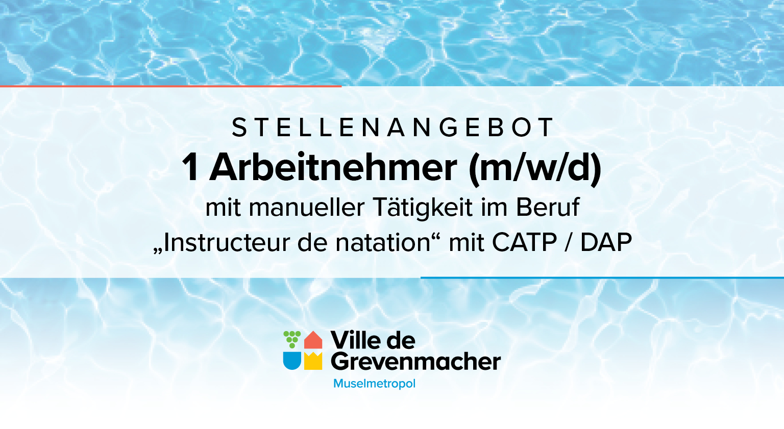 Stellenaussschreibung-instructeur de natation