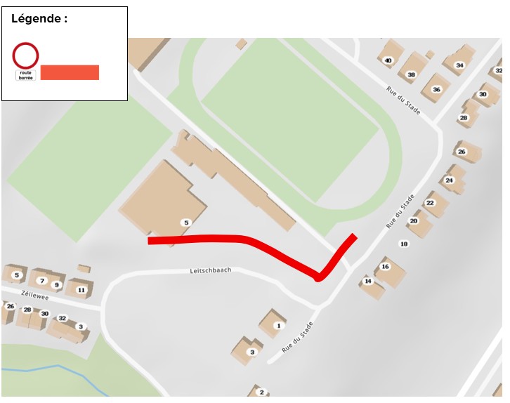 Plan - Leitschbaach - rue du Stade