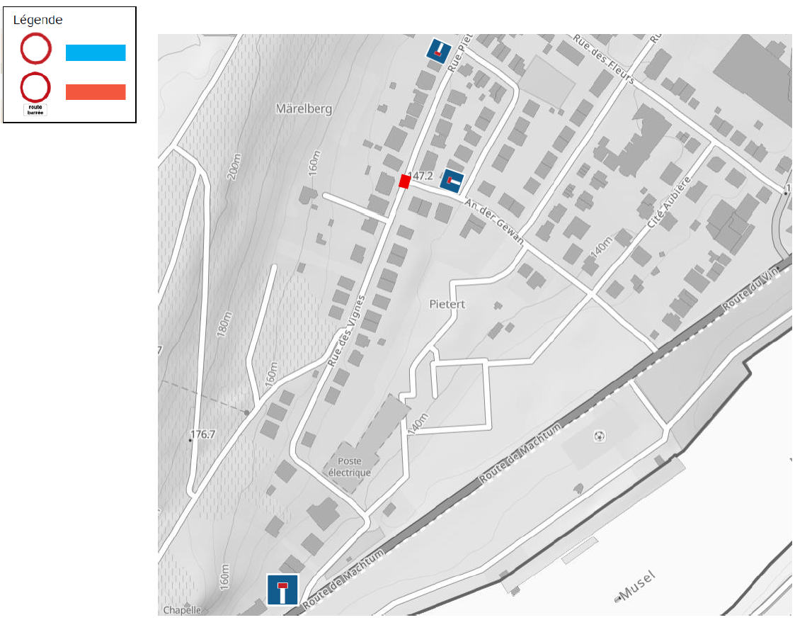 Plan rue des Vignes